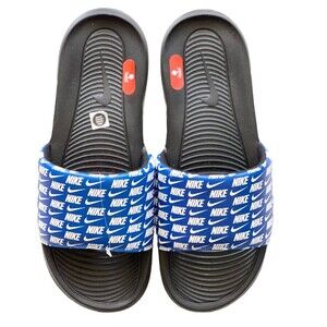 Men's Nike Victori One Slide Print Game Royal/Black-Black (CN9678 401) Size 14
